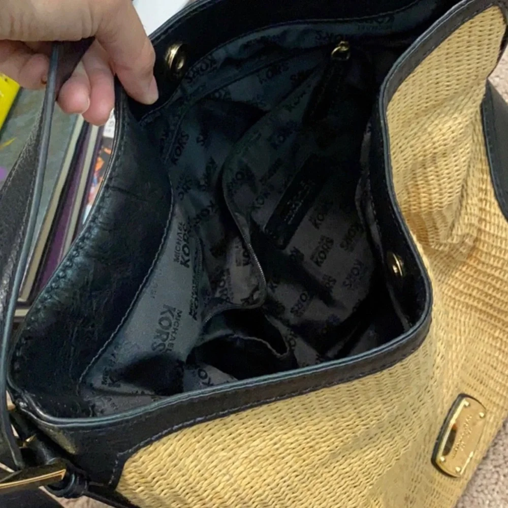 Michael Kors , soft leather, woven shoulder bag.